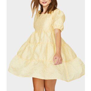 Sister Jane Buttercup Puff Sleeve Yellow Mini Dress